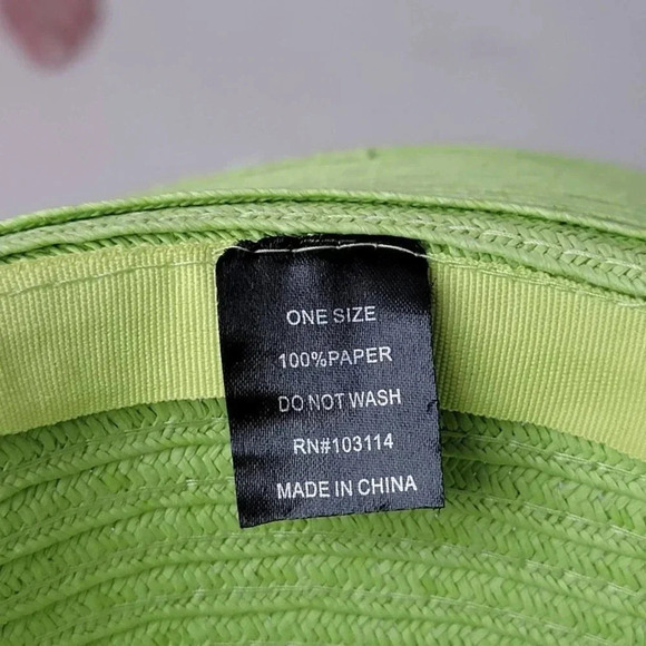 NWT Wide Brim  Lime Summer Hat - Picture 6 of 8